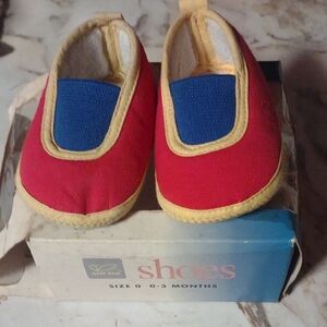 Soft Baby Walker Shoes in Red and Blue